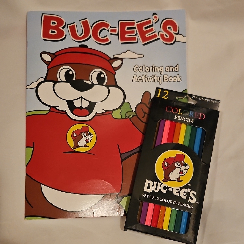 Coloring & Activity Book with Colored Pencils Buc-ee's!